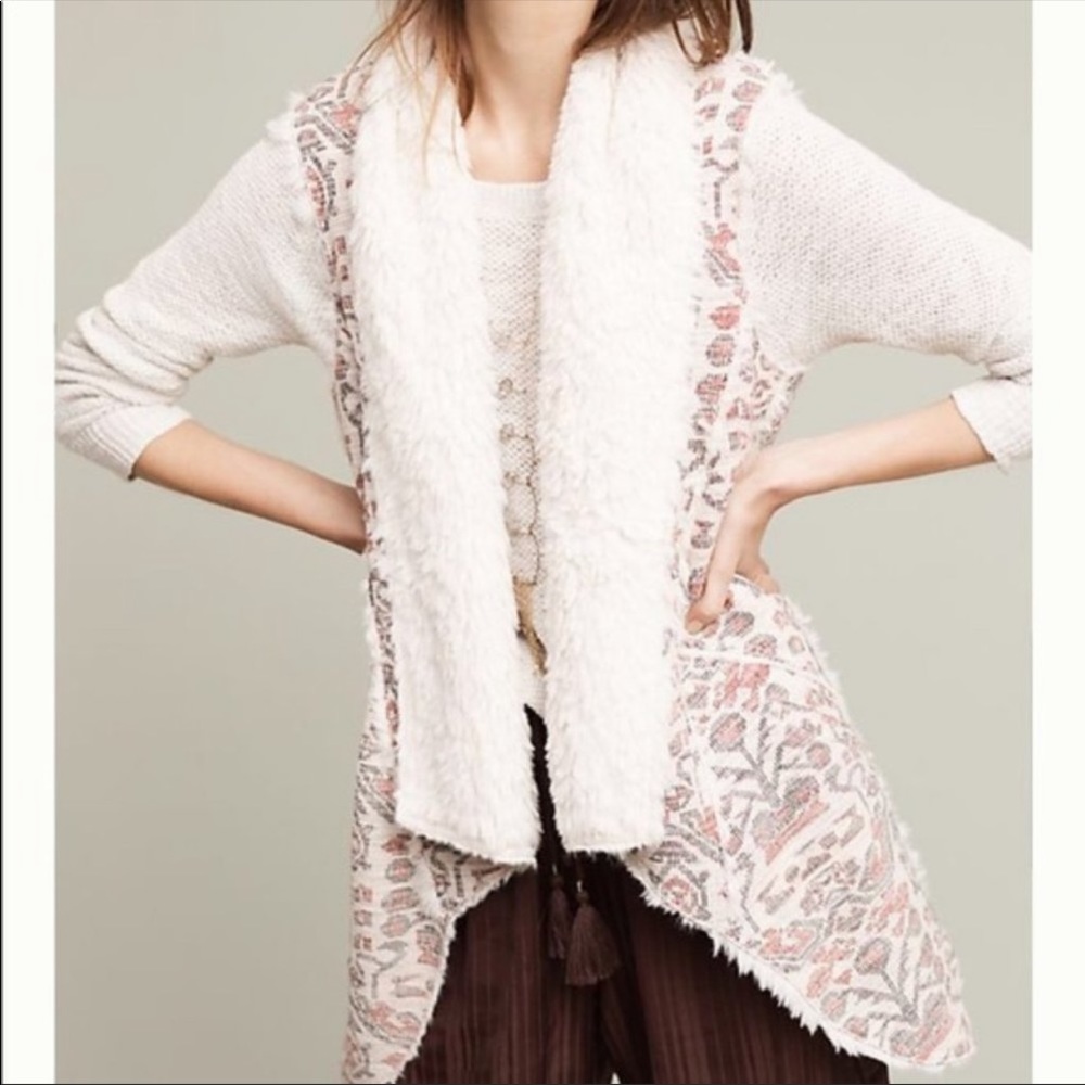 Jacquard Shearling Lined Vest